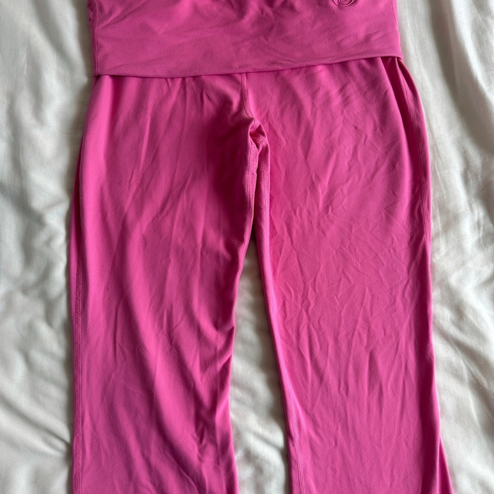 Pink Boot Cut Flare Pants